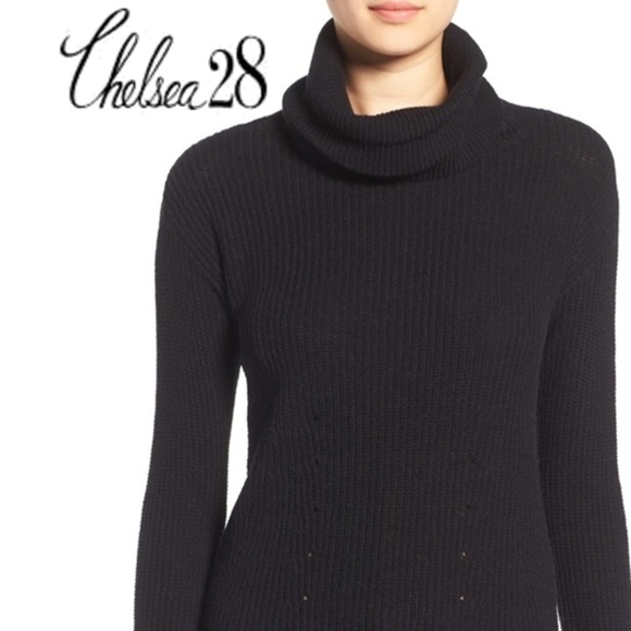 Chelsea28 Sweaters - CHELSEA 28 Black Cowl Neck Sweater